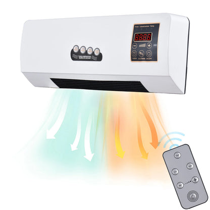 2-in-1 Heater and Fan Combo with Remote Control