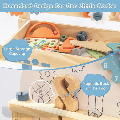 Large Wooden Work Bench Construction Toys