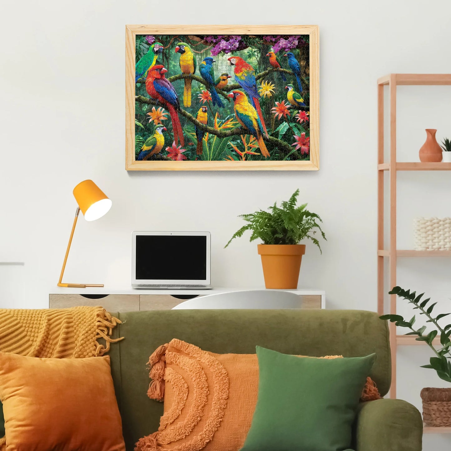 Parrots in the Jungle 1000 Piece Jigsaw Puzzle