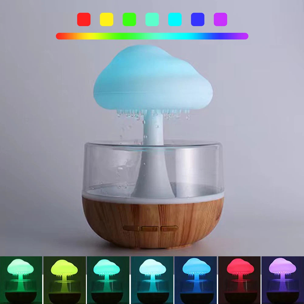 300ML Aromatherapy Diffuser with 7 Changing Colors Rain Sounds for Sleeping