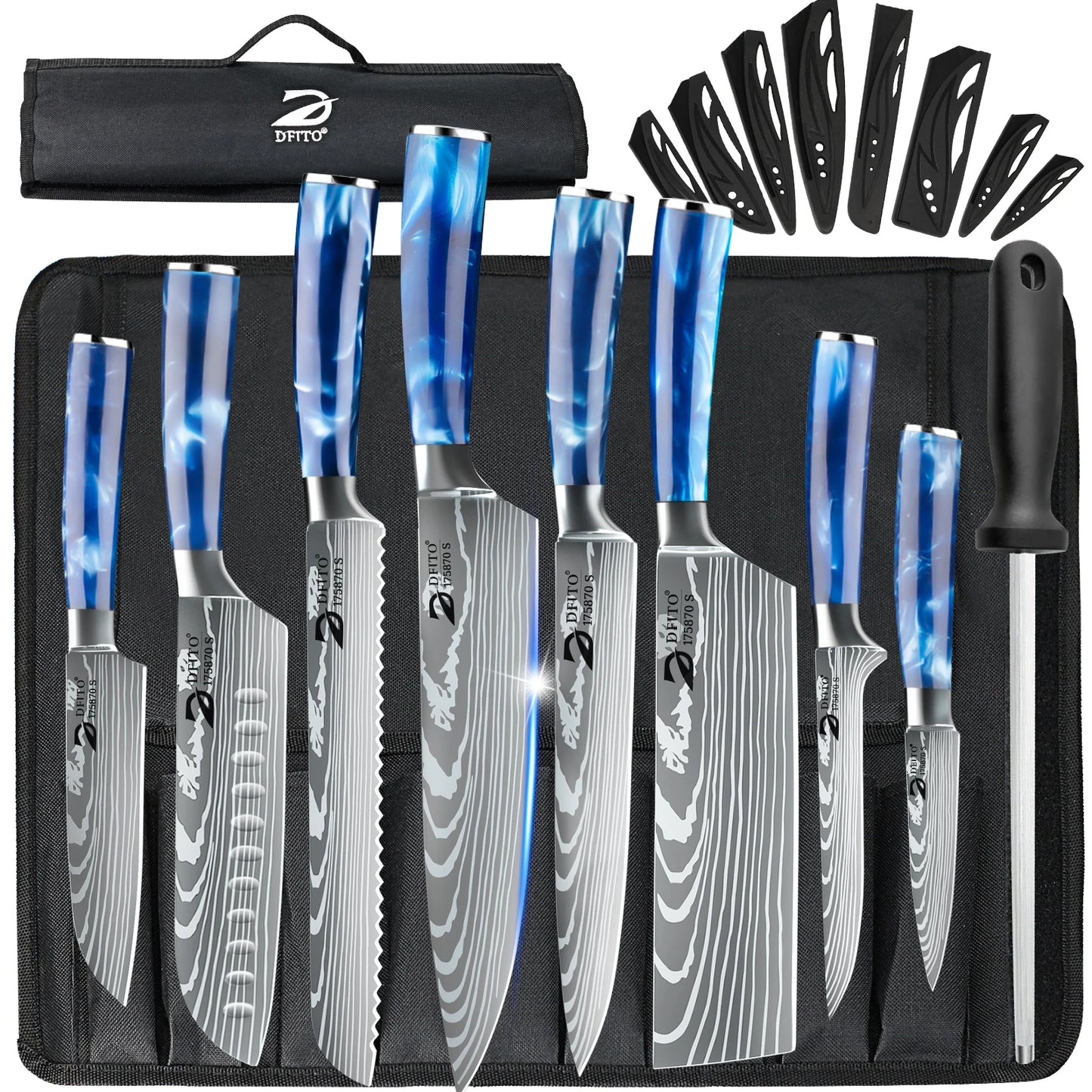 8PCS Kitchen Knives Set with Cover