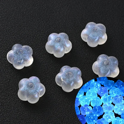30Pcs Luminous Acrylic Beads 15mm