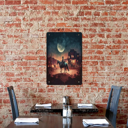 Cowboy Metal Poster Vintage Decor