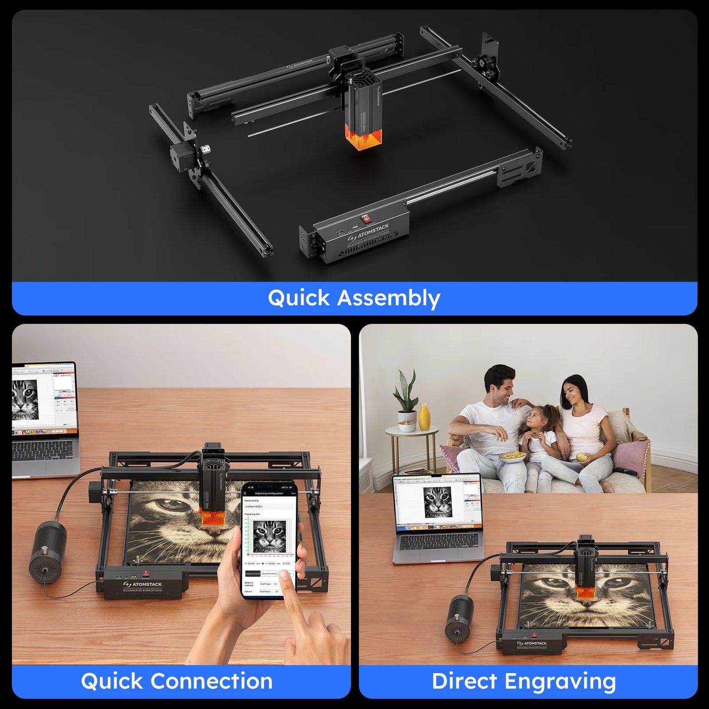 Atomstack A20 Pro V2 Laser Engraver Quad-Laser