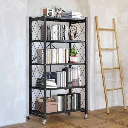 5-Tier Storage Shelving Unit with Wheels