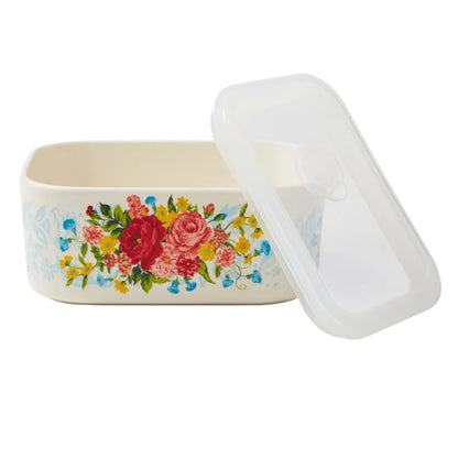 Sweet Rose Rectangular Ceramic Nesting Bowl Set, 6 Piece