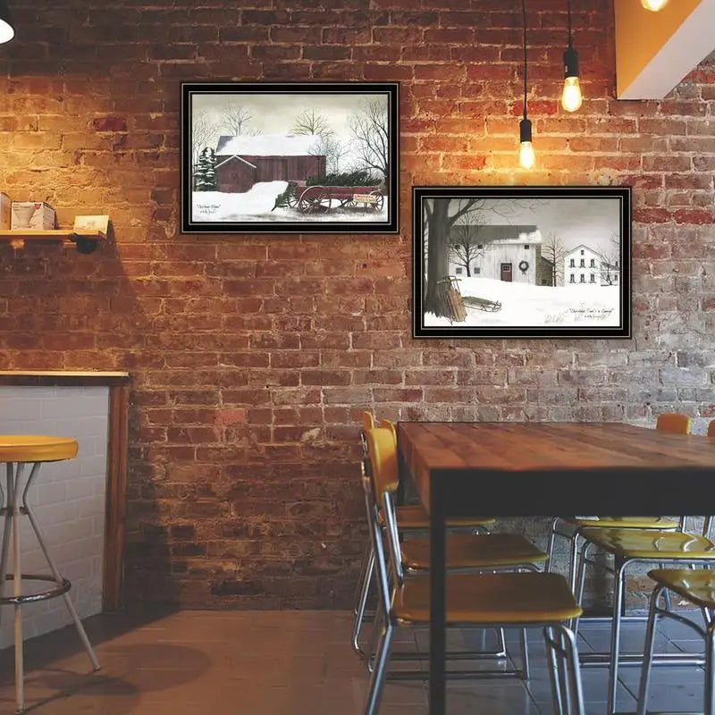 2-Piece Vignette Christmas Family Wall Art