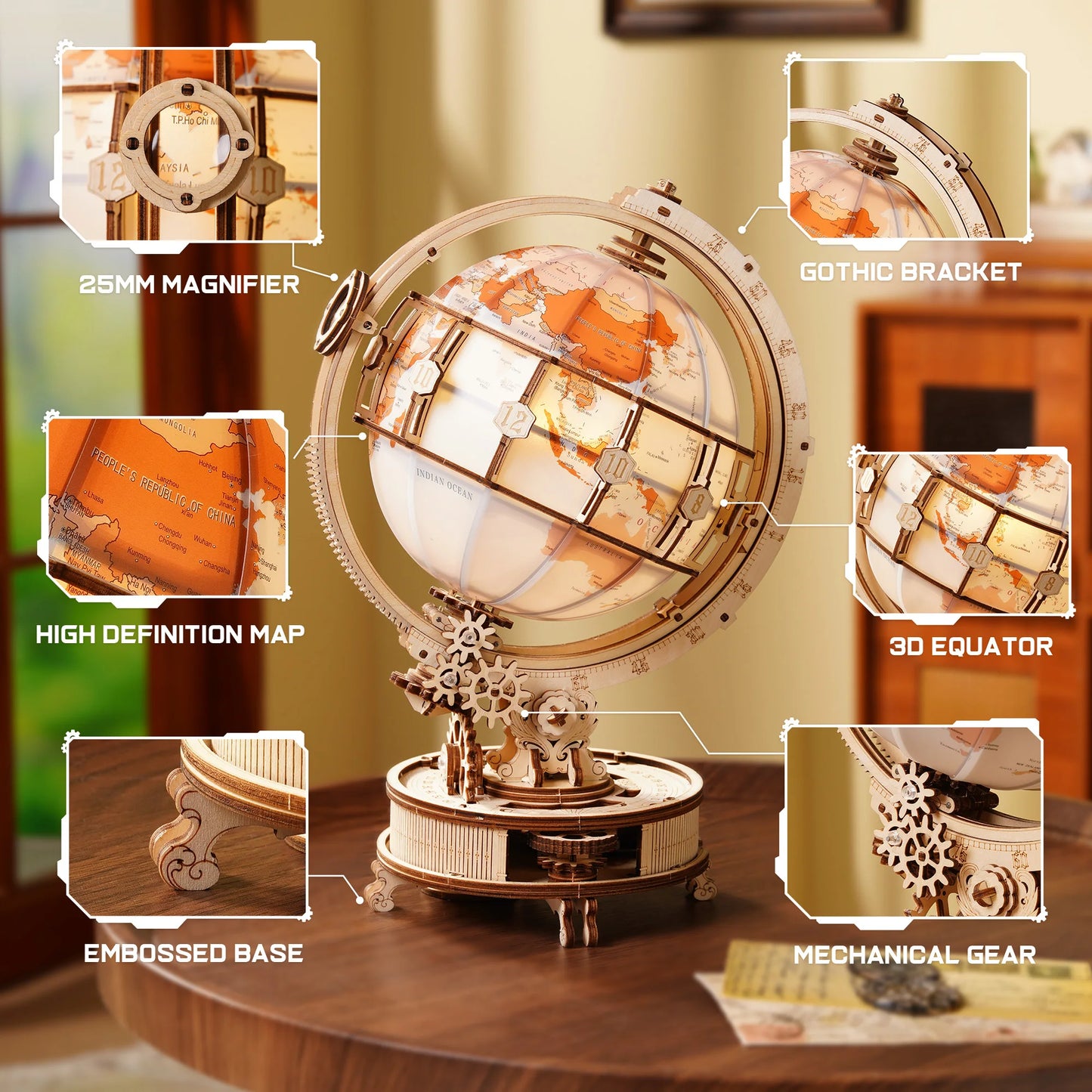 Globe 3D Wooden Puzzle