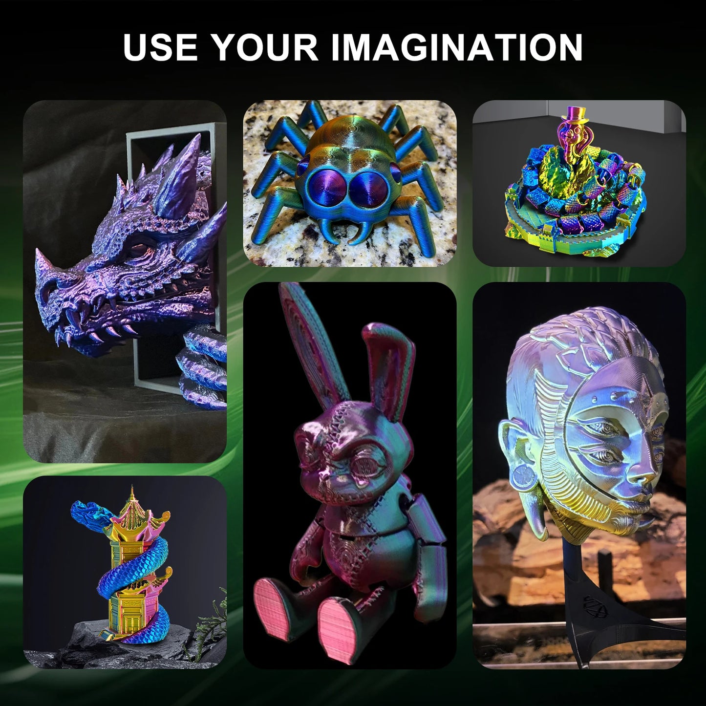 Triple Color Silk PLA Premium Filament 3D Print color filament