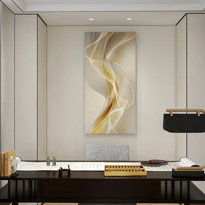 Modern abstract white canvas art