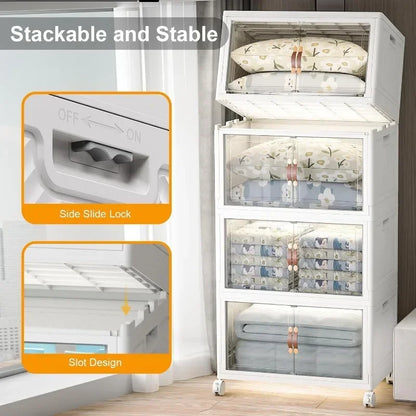 Stackable Storage Bins with Lids