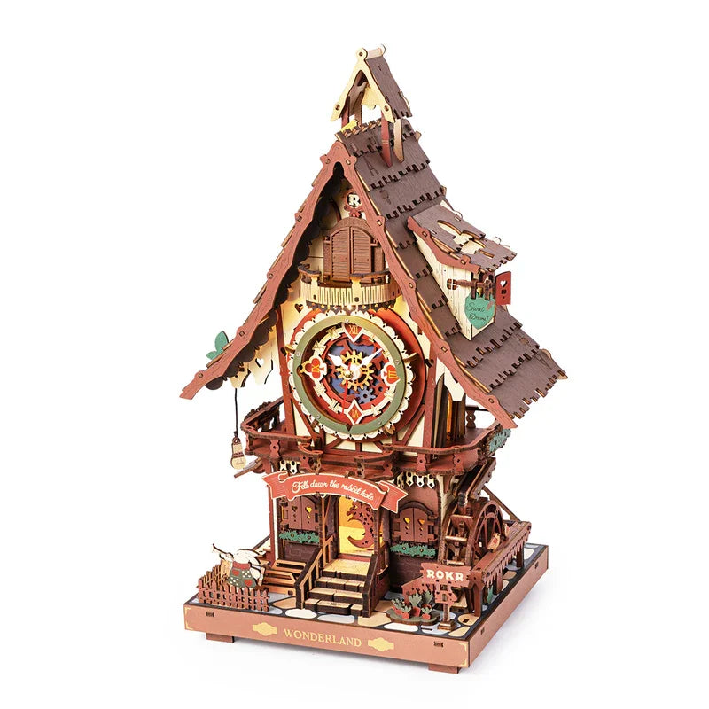 3D Wooden Puzzle Cuckoo Clock Kit Black Forest Style