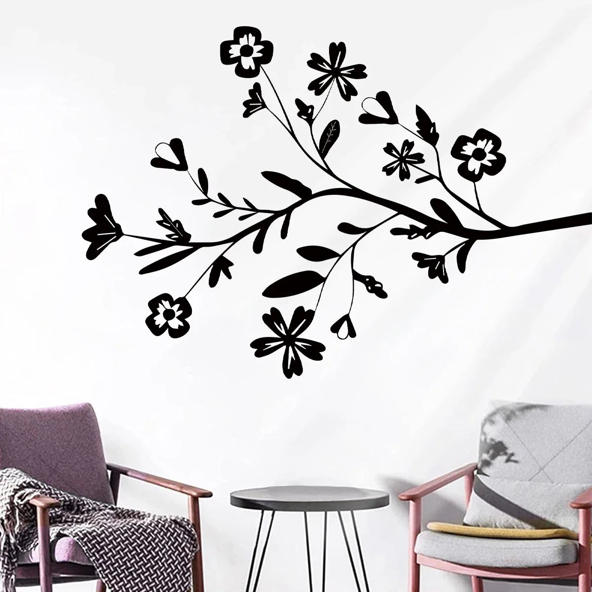 Plum Peach Blossom Wall Stickers For Decoration Room Decor
