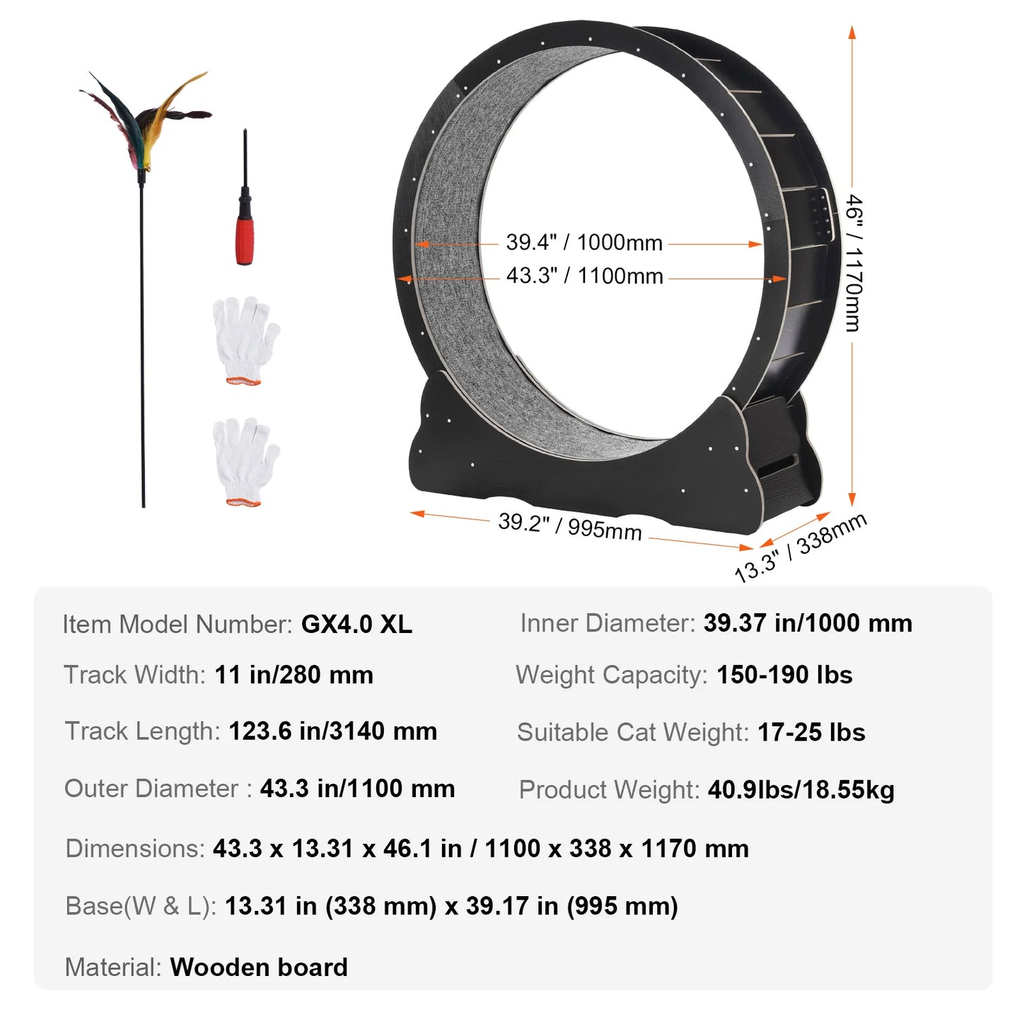 Large Cat Treadmill Wheel