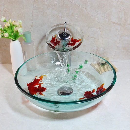 Tempered Glass Bathroom Sink