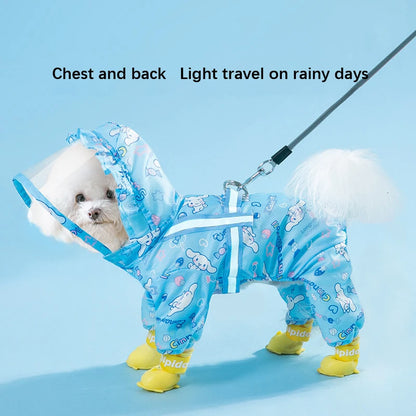 Waterproof Hood Rain Jacket for Dogs of all Sizes
