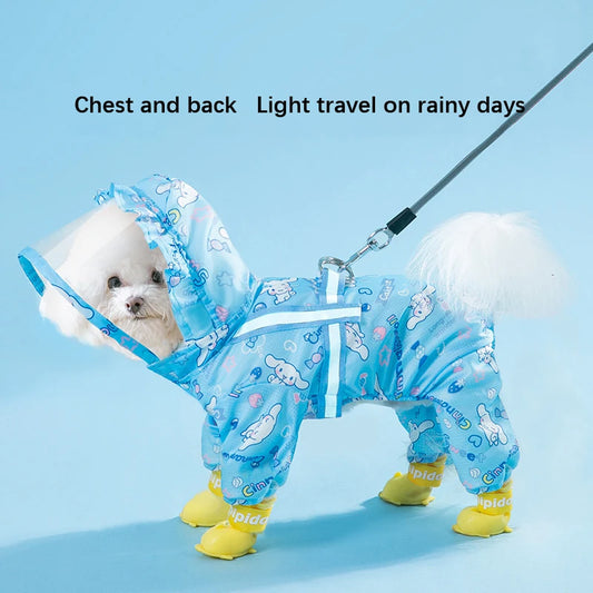 Waterproof Hood Rain Jacket for Dogs of all Sizes