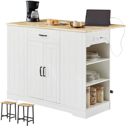Kitchen Island with 2 Chairs