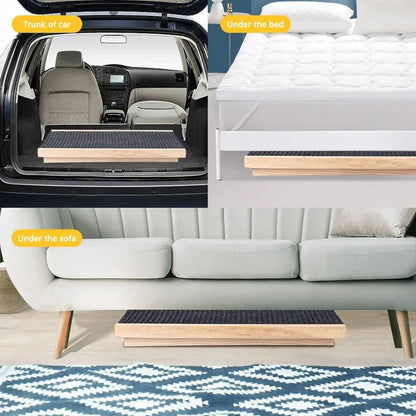 Wooden Portable Folding Pet Ramp for Dogs and Cats