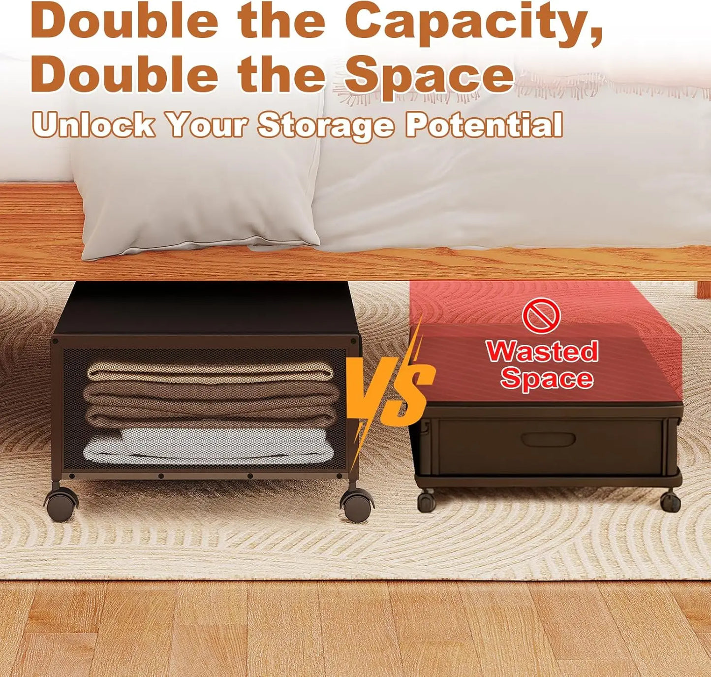 2-Pack Under-Bed Storage