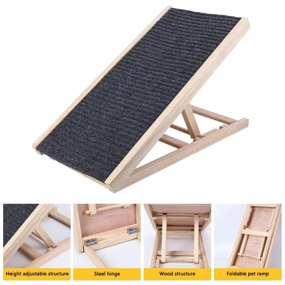 Wooden Portable Folding Pet Ramp for Dogs and Cats