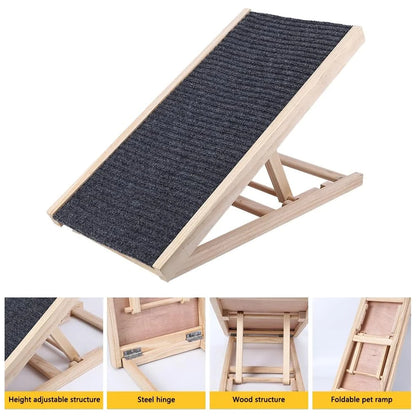Wooden Portable Folding Pet Ramp for Dogs and Cats