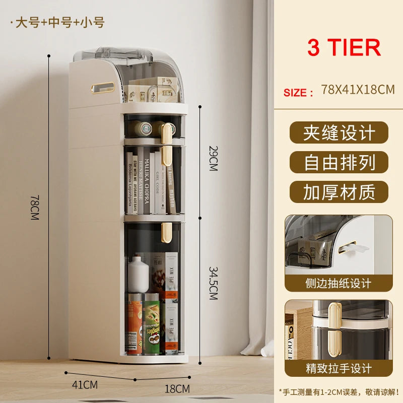 Narrow Storage Cabinet Drawer Multi-Layer