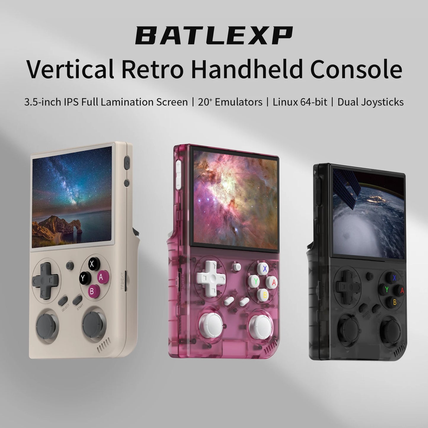 BATLEXP G350 Handheld Game Console 3.5'' IPS Screen