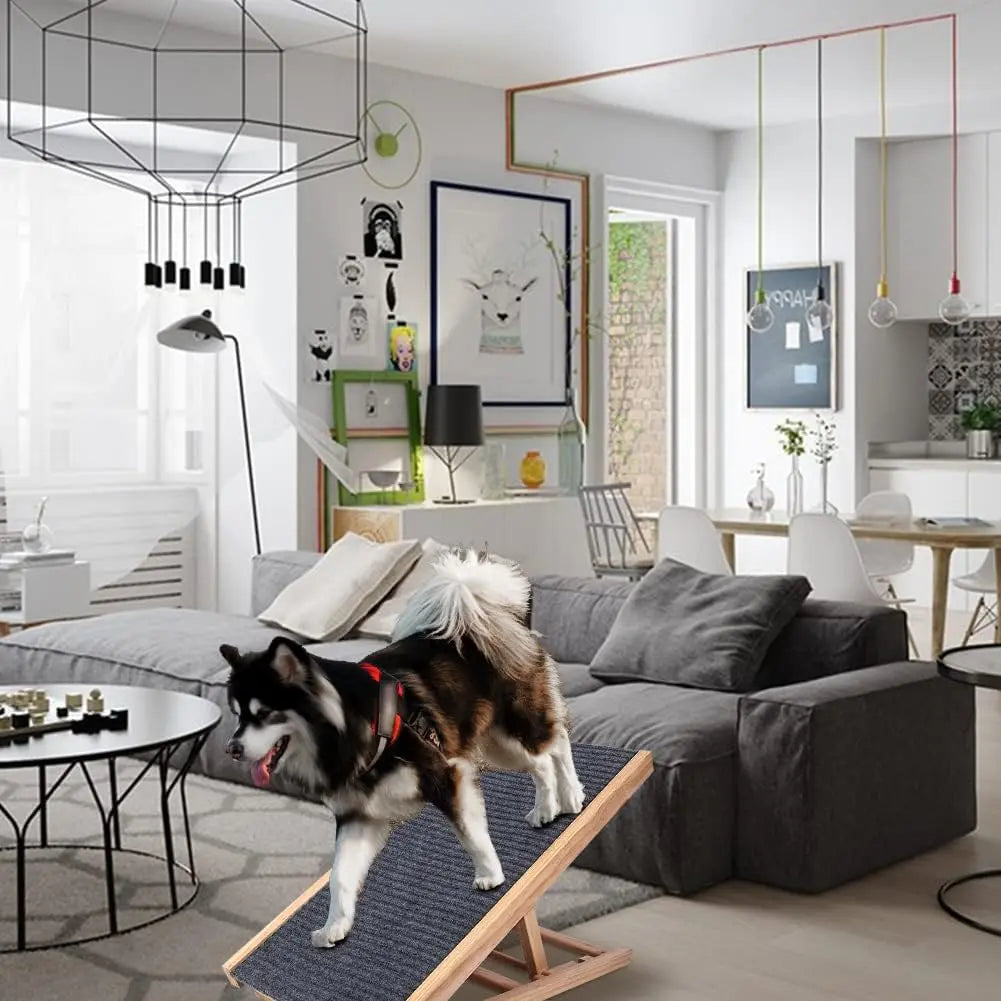 Wooden Portable Folding Pet Ramp for Dogs and Cats