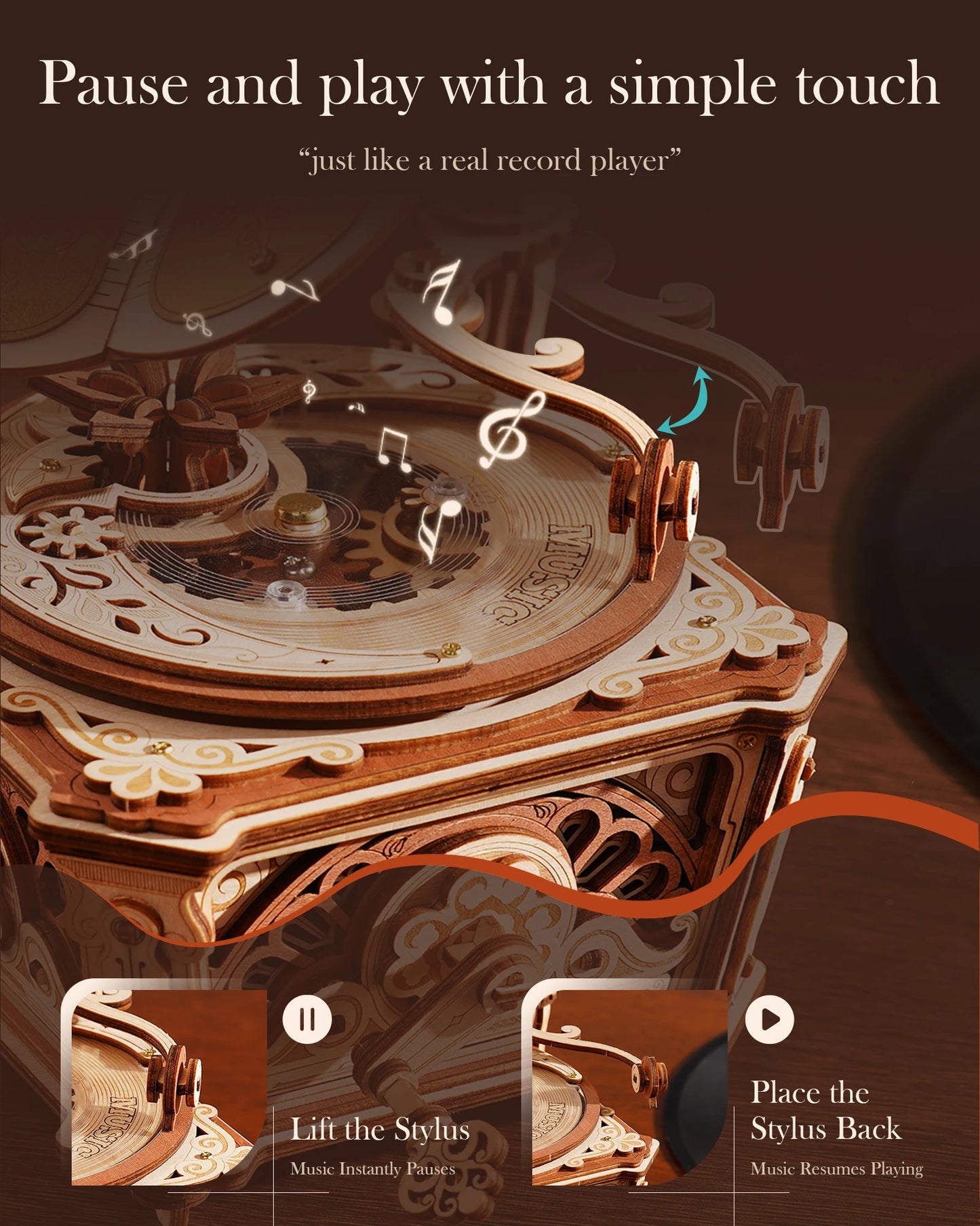 Gramophone 3D Wooden Puzzle
