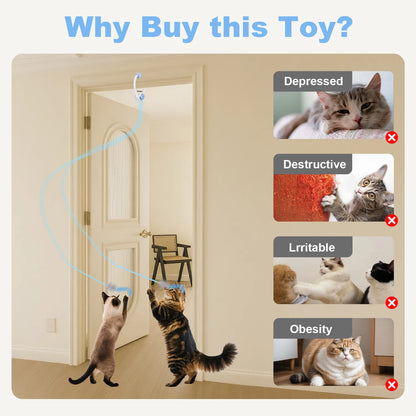 Interactive Cat Toy USB Rechargeable Self Play