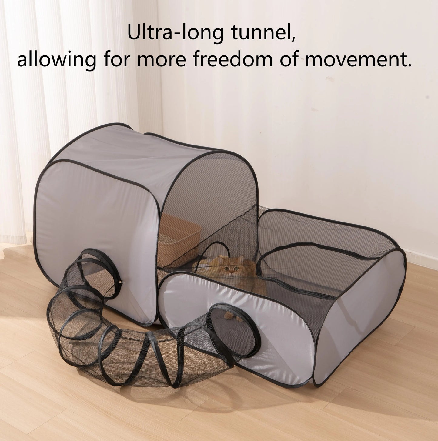 Gray Play Tunnel Pets Nest