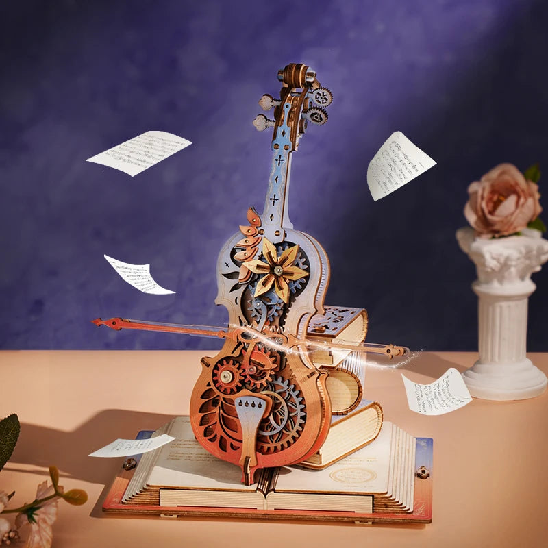 Magic Cello 3D Puzzles Wooden Music Box