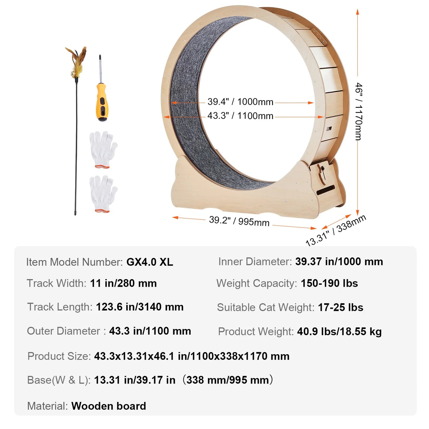 Wooden Cat Treadmill