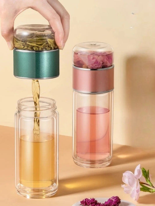 Tea Infuser Glass Cup