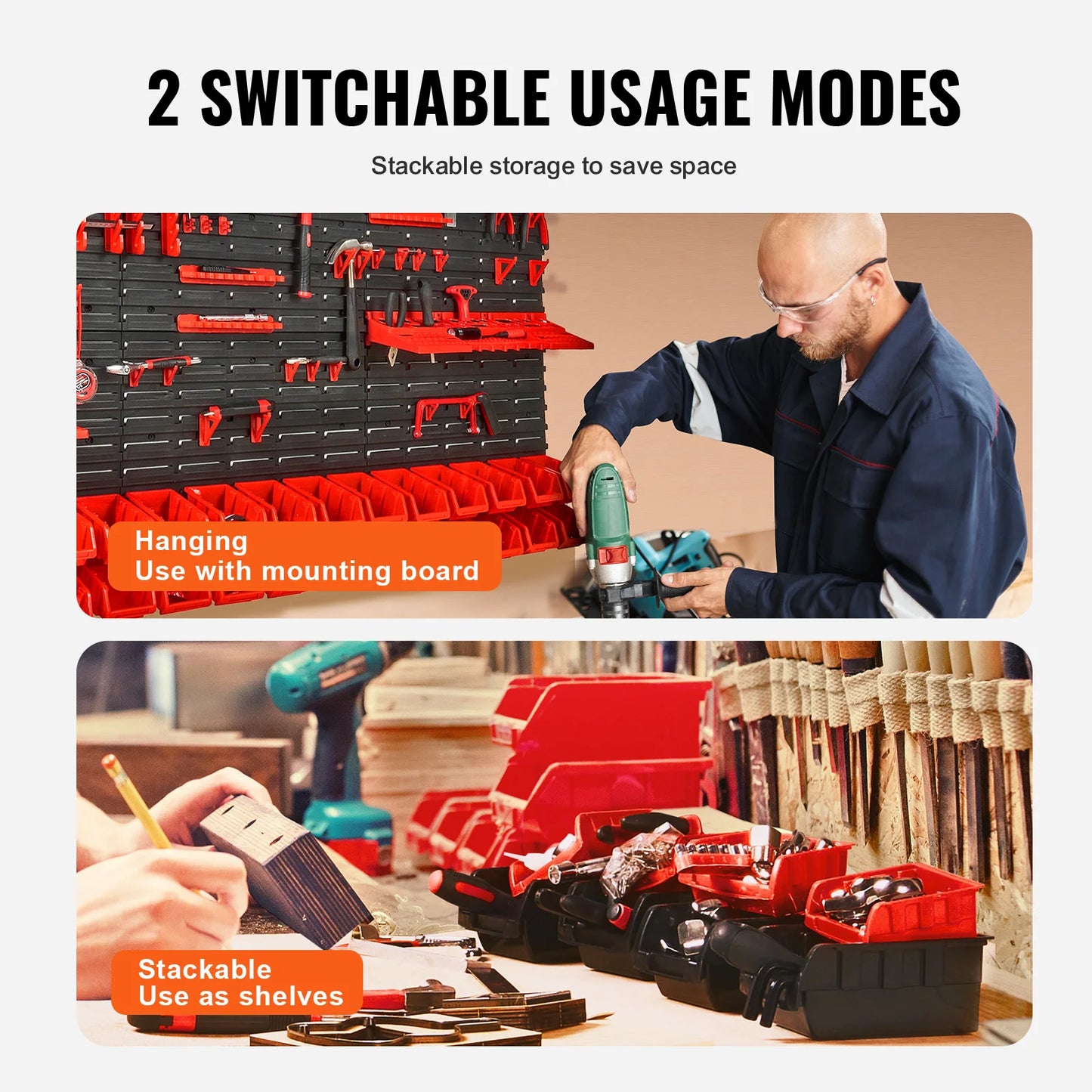 Wall Mounted Storage Bins