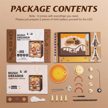 Music Box Sunset Carnival with Light