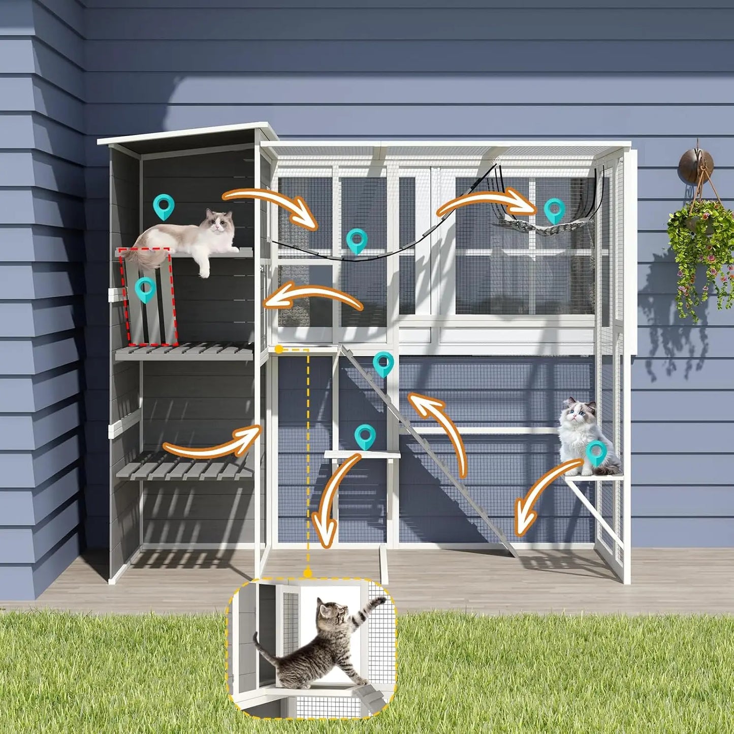 4-Tier Cat Enclosure