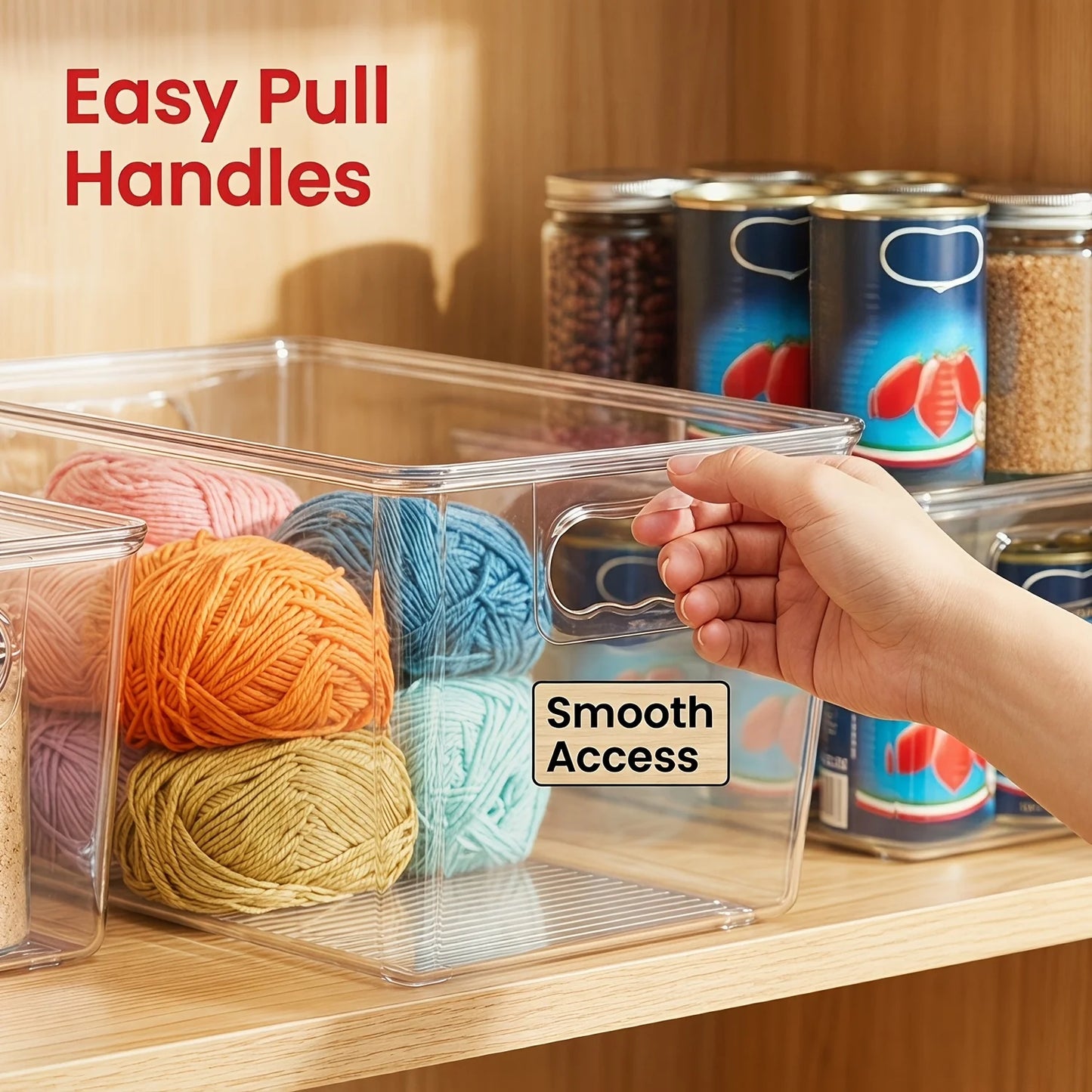 10 Pack Clear Stackable Storage Bins with Lids