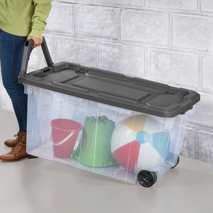 160 Quart Wheeled Stacker