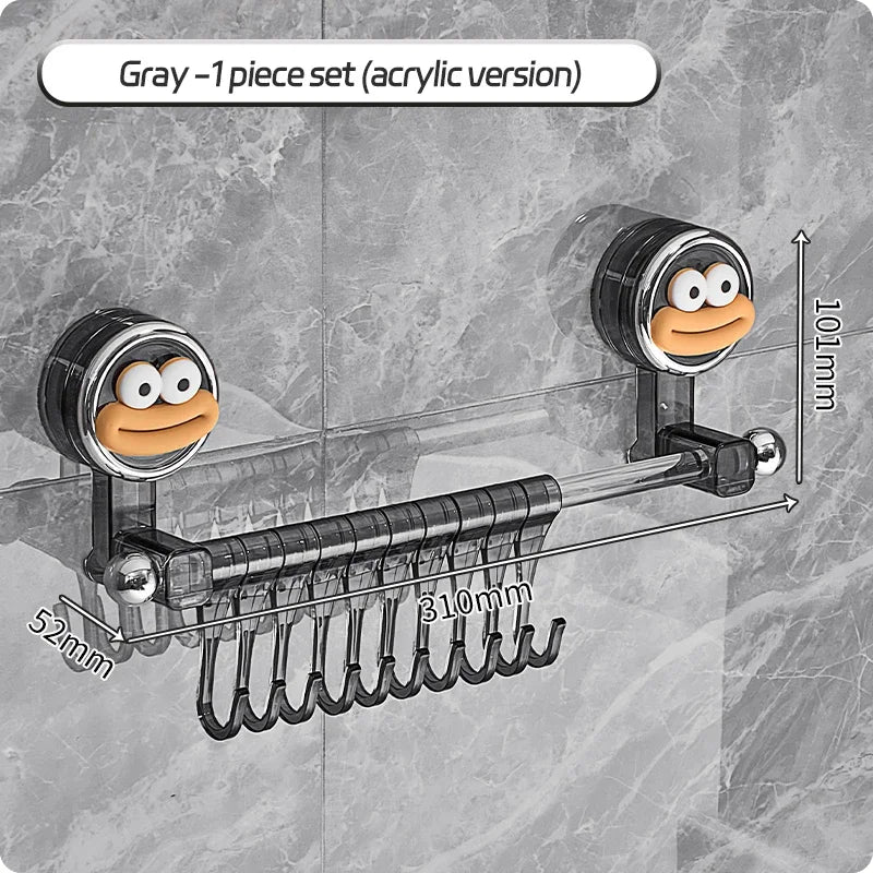 Wall Mounted Towel Bar Storage Rack