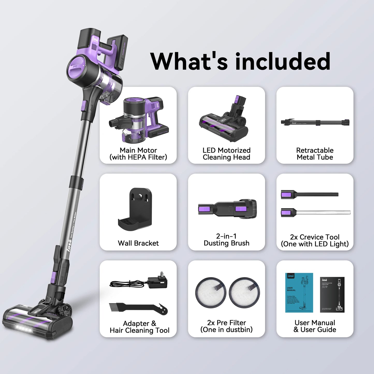 6-in-1 Stick Vacuum with Rechargeable Battery