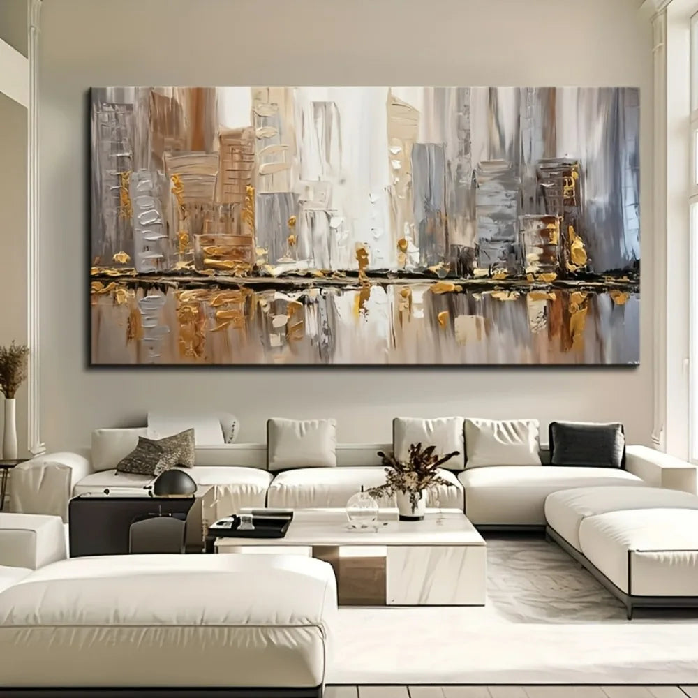 Large modern abstract oil painting