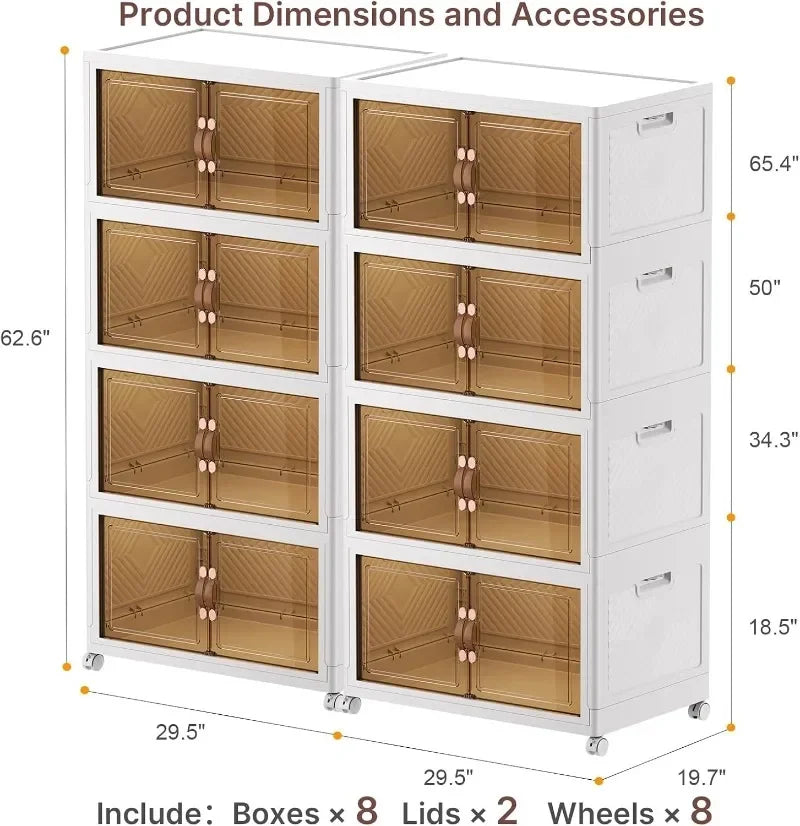 Stackable Storage Bins with Lids