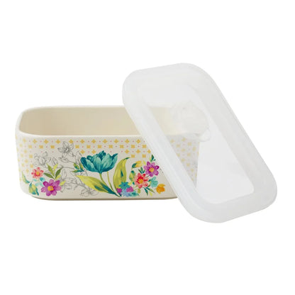 Sweet Rose Rectangular Ceramic Nesting Bowl Set, 6 Piece