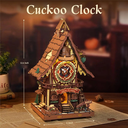 3D Wooden Puzzle Cuckoo Clock Kit Black Forest Style