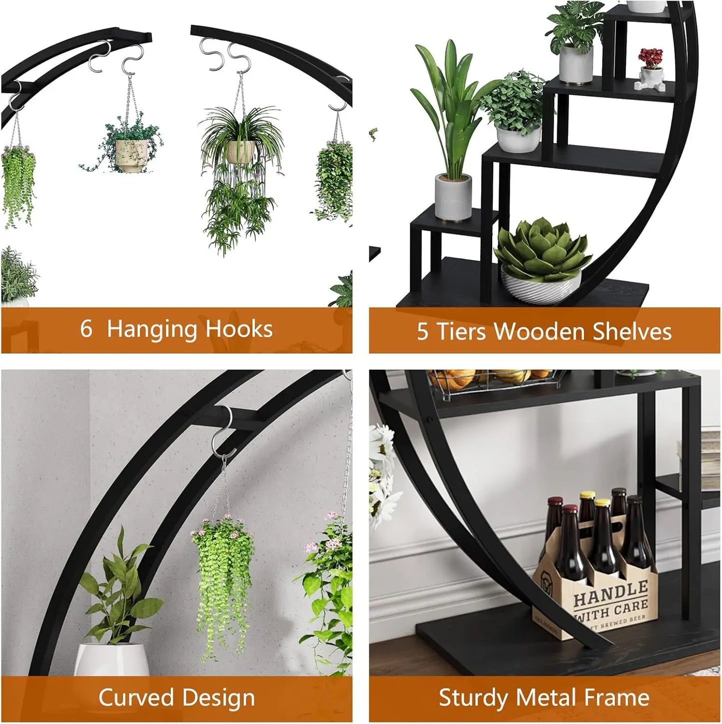2pcs Metal Plant Stand