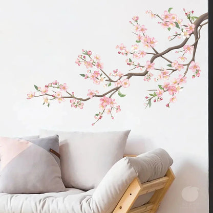 Plum Peach Blossom Wall Stickers For Decoration Room Decor