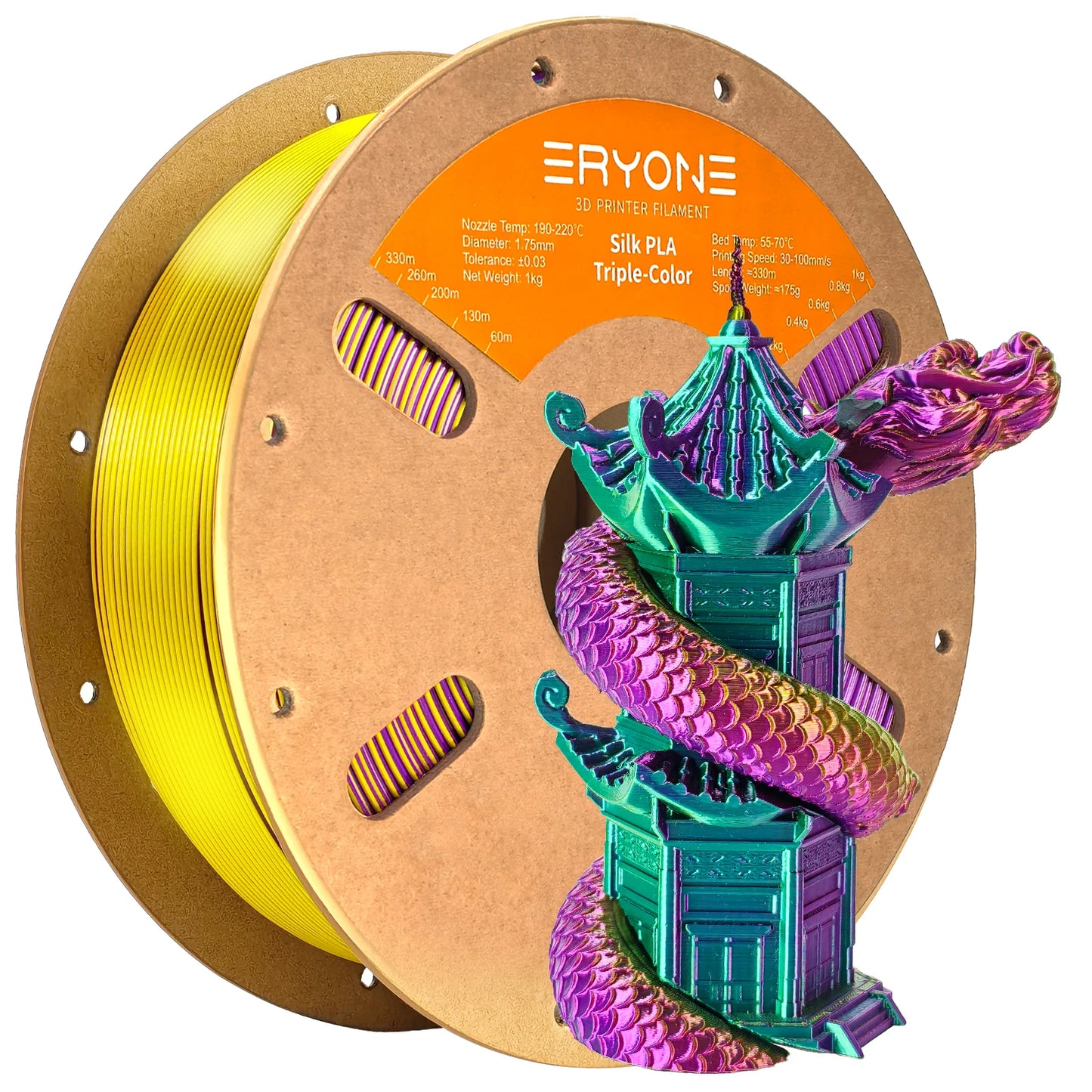 Triple Color Silk PLA Premium Filament 3D Print color filament