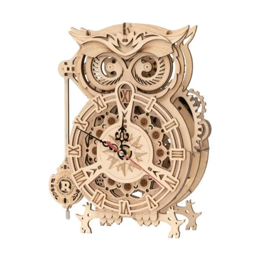3D Wooden Owl Clock